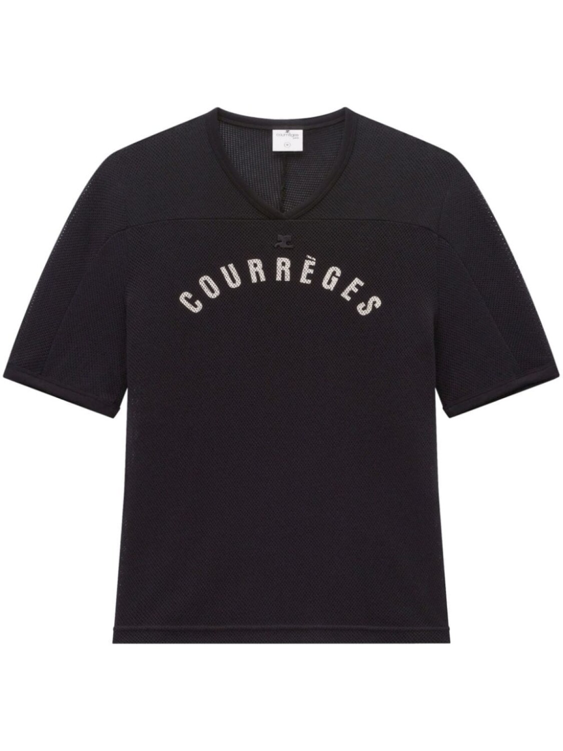

Courrèges сетчатая футболка с логотипом, черный