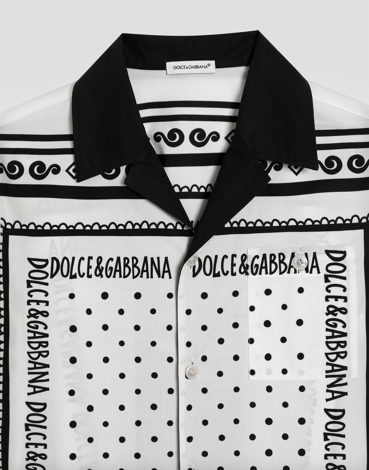 Рубашка из поплина с банданным принтом Dolce&Gabbana, мультиколор — фото 3