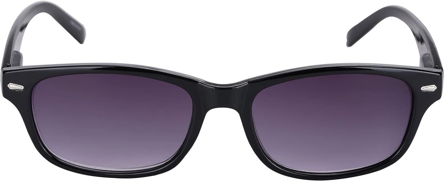 

Солнцезащитные очки для чтения «Интеллект» — унисекс, полнолинзовые (без бифокальных линз) — пружинные шарниры и максимальная защита от УФ-излучения Mass Vision, Black