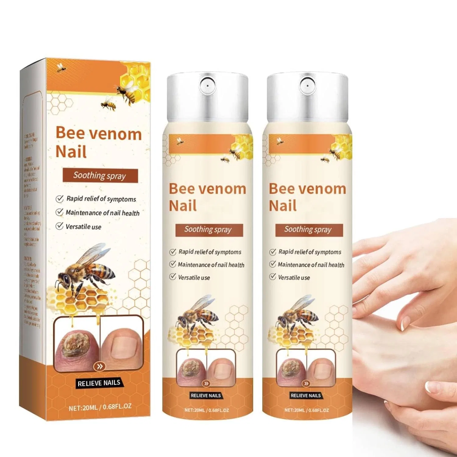 Спрей для ухода за ногтями NailRescue с пчелиным ядом Generisch, 1 Piece. — фото 4