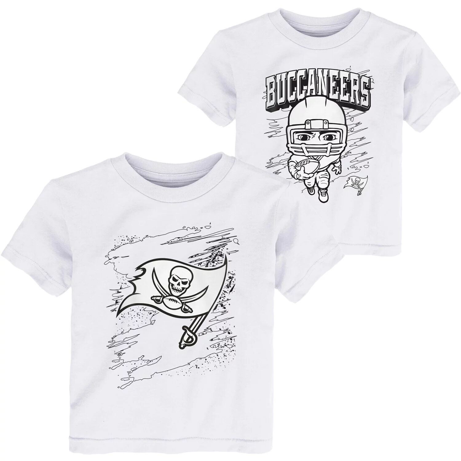 

Набор из двух футболок белого цвета Tampa Bay Buccaneers Coloring Activity для малышей Outerstuff, Белый, Набор из двух футболок белого цвета Tampa Bay Buccaneers Coloring Activity для малышей Outerstuff