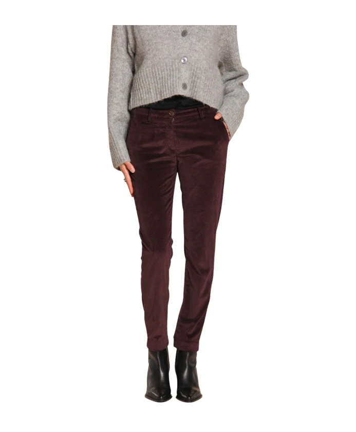 

Вельветовые узкие брюки-чиносы Mason'S, фиолетовый