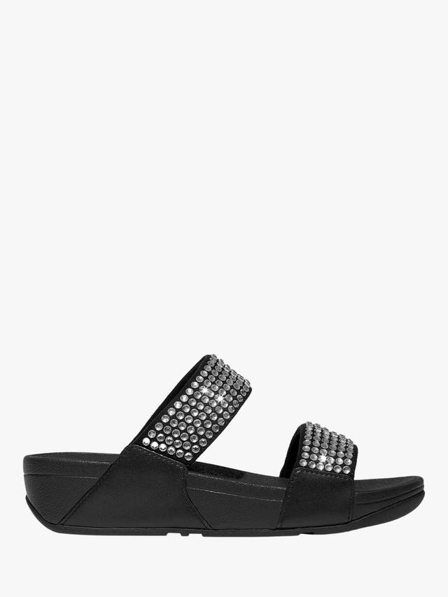 Lulu Maxi Crystal слайдеры сандалии FitFlop, Black
