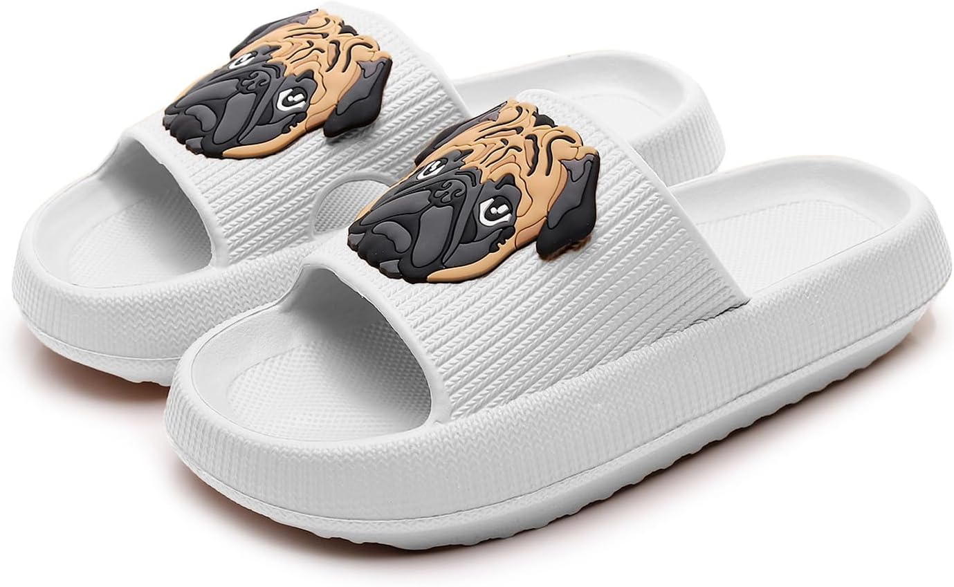 

Тапочки oukisam для женщин и мужчин, толстая подошва, ультра-удобные, как облако, летние пляжные шлепанцы, тапочки для ванной с противоскользящей подошвой, белый