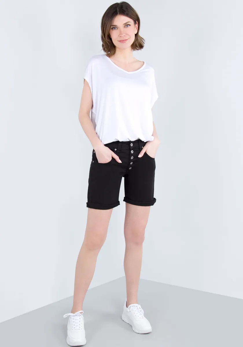 

Пожалуйста, джинсовые шорты "Бойфренд" Please Jeans, цвет Nero