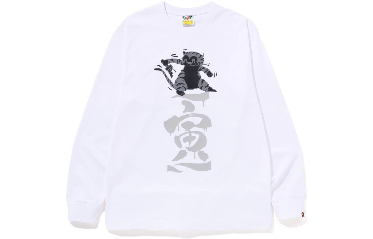 

Футболка BAPE Tiger Graphic L/S A Bathing Ape, белый