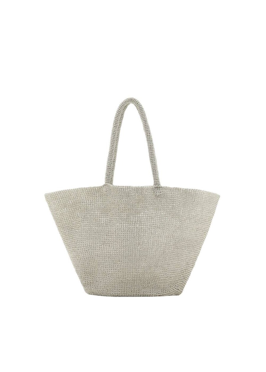 

Сумка-шоппер MANGO Platino, Silver