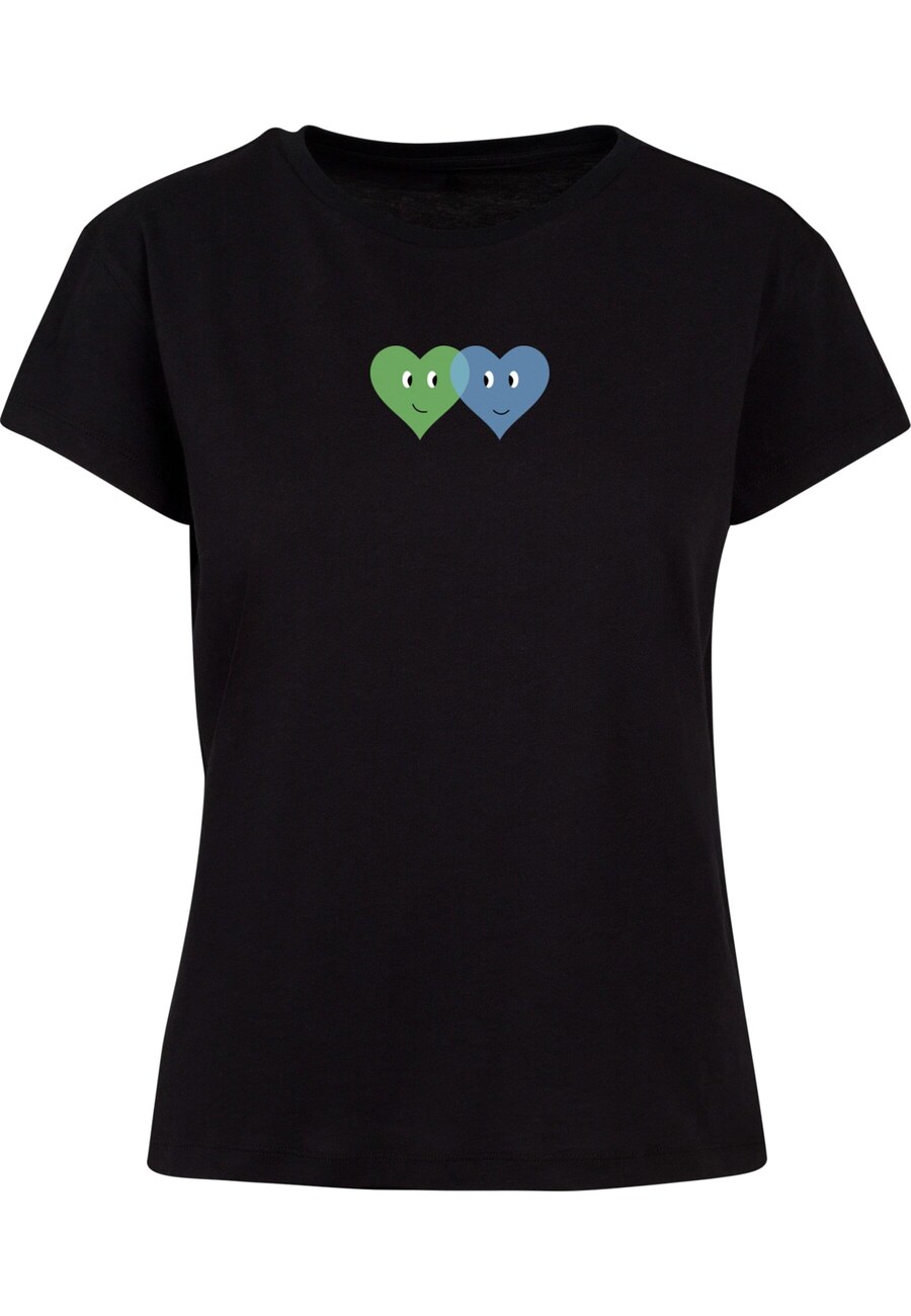 

Футболка Merchcode Shirt Hugs & Love - Two Hearts, черный