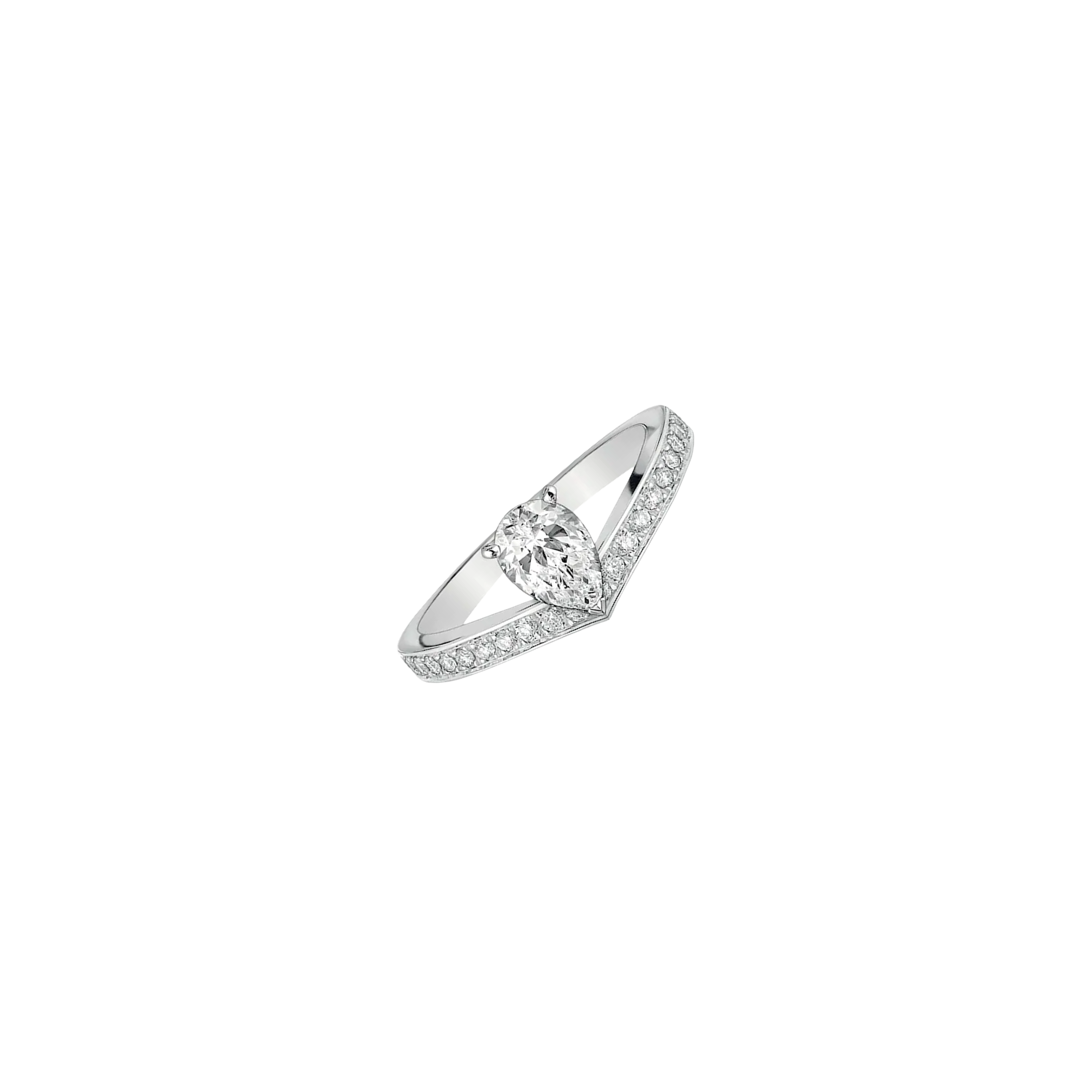 

Chaumet - joséphine aigrette solitaire кольцо из платины с бриллиантами