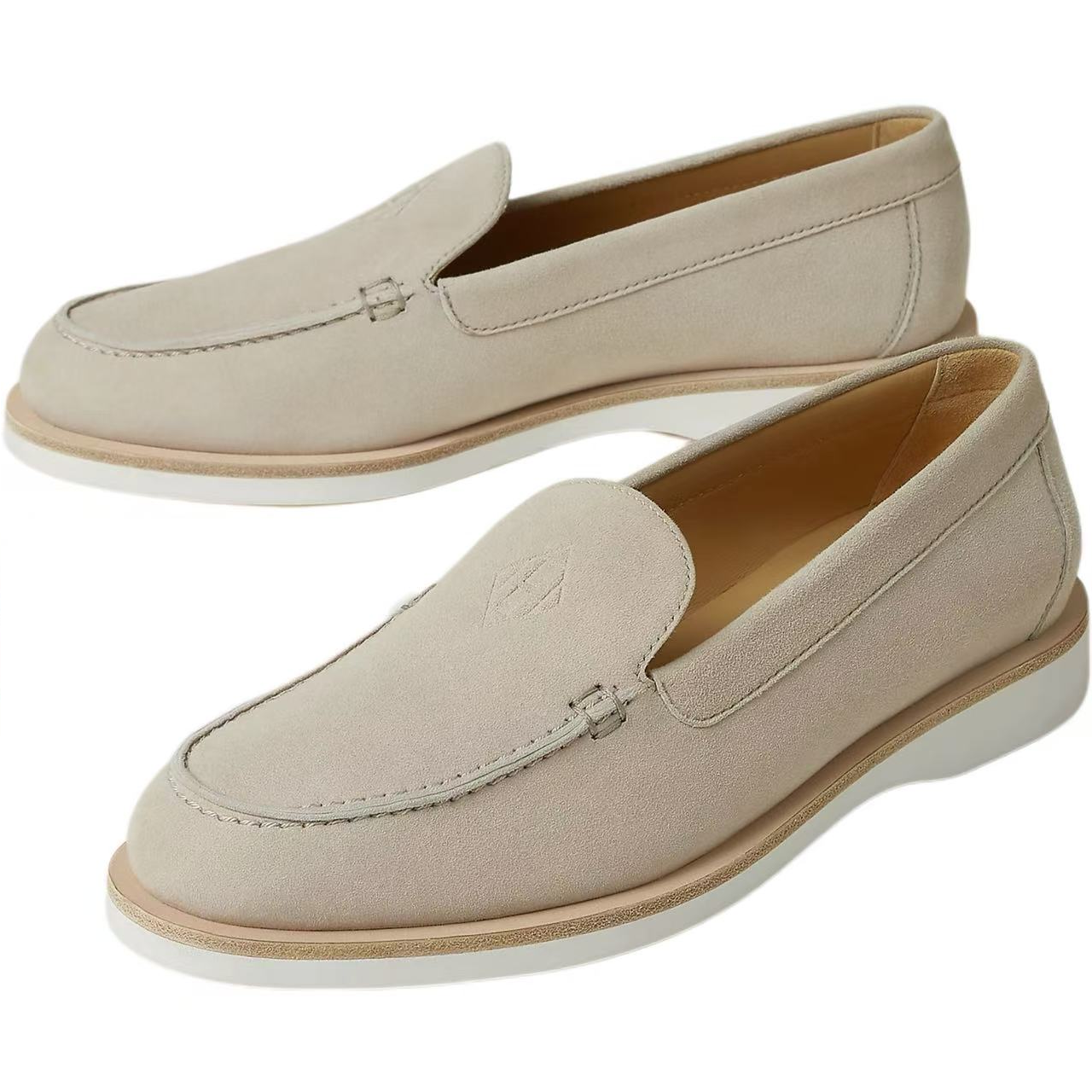 HERMES Мокасины Low Casual Shoes 25cm женские бежевые — фото 4