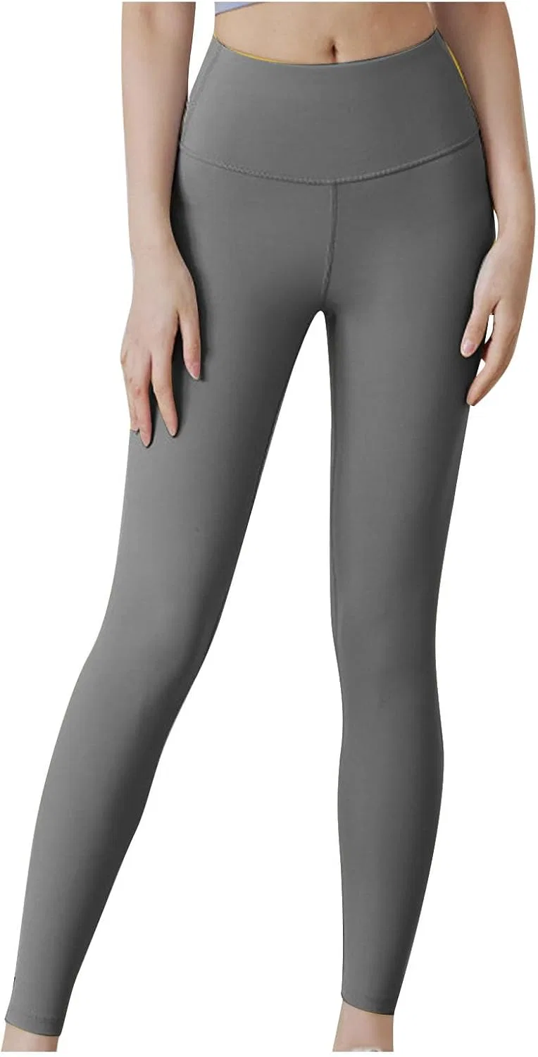Леггинсы для фитнеса женские, tummy control, A02_gray — фото 3
