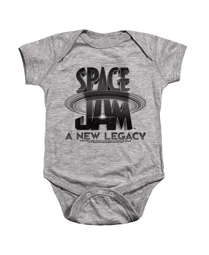 

Черный комбинезон с логотипом для маленьких девочек Space Jam 2, серый