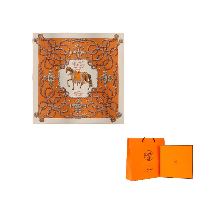 

HERMES Женская кашемировая шаль оранжевая, Orange