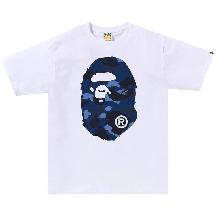 

Футболка BAPE Color Camo Big Ape Head 'White/Navy', белый