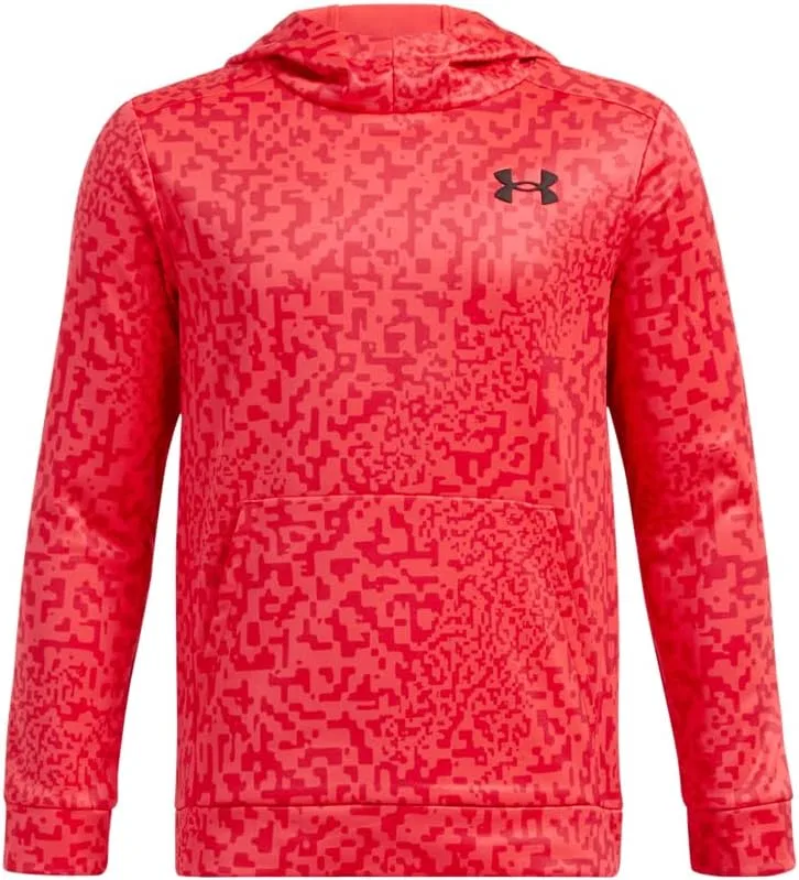 Детская флисовая толстовка Under Armour с принтом Under Armour, (713) Racer Red/Red/Black