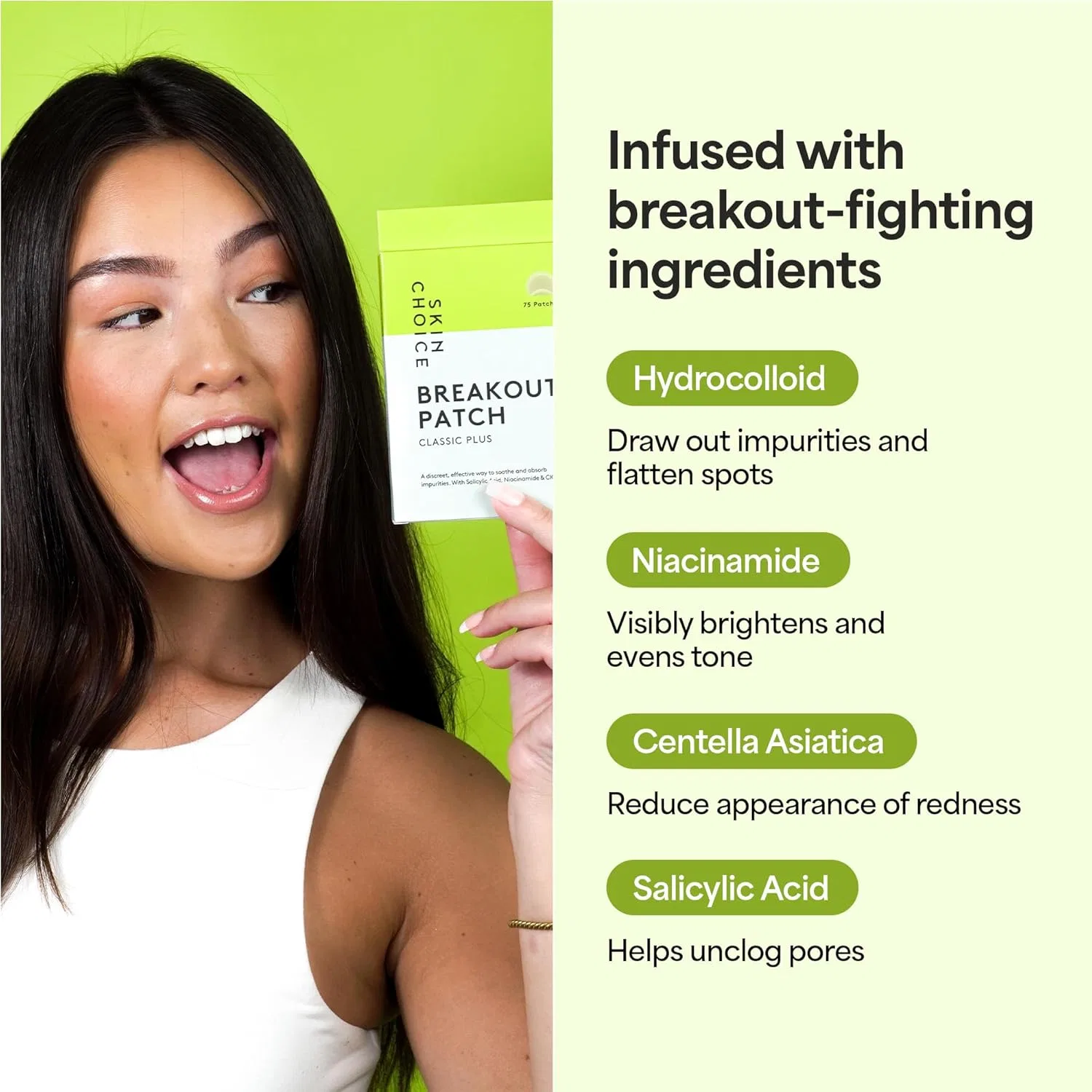 Патчи от прыщей с салициловой кислотой «Pimple Patch Classic Plus» от SKIN CHOICE Skin Choice — фото 3