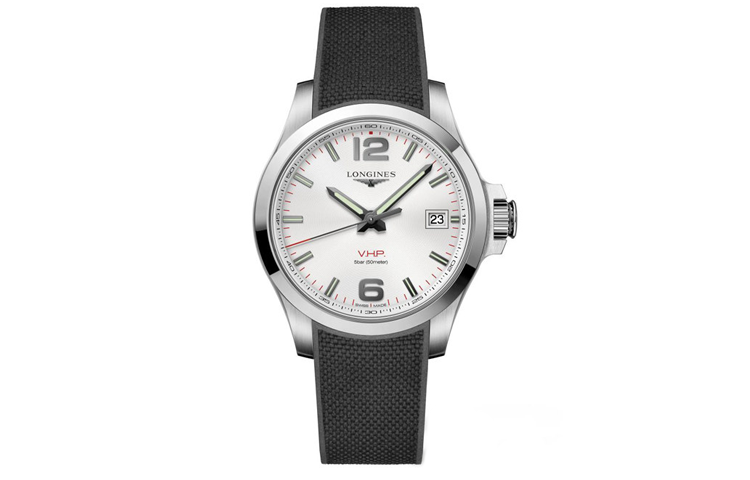 

LONGINES Мужские кварцевые часы с циферблатом 41 мм, корпусом из нержавеющей стали с белым циферблатом и резиновым ремешком