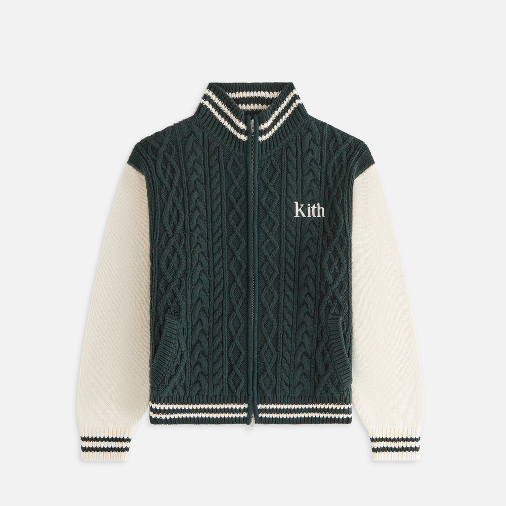 

Куртка Kith Women Wyler Cable Full Zip Sweater, цвет Stadium