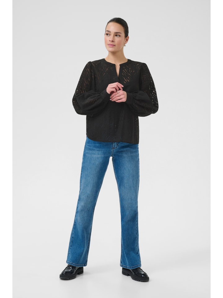 

Kaffe Блузка с длинными рукавами KAvivian, стандартный крой, цвет черный