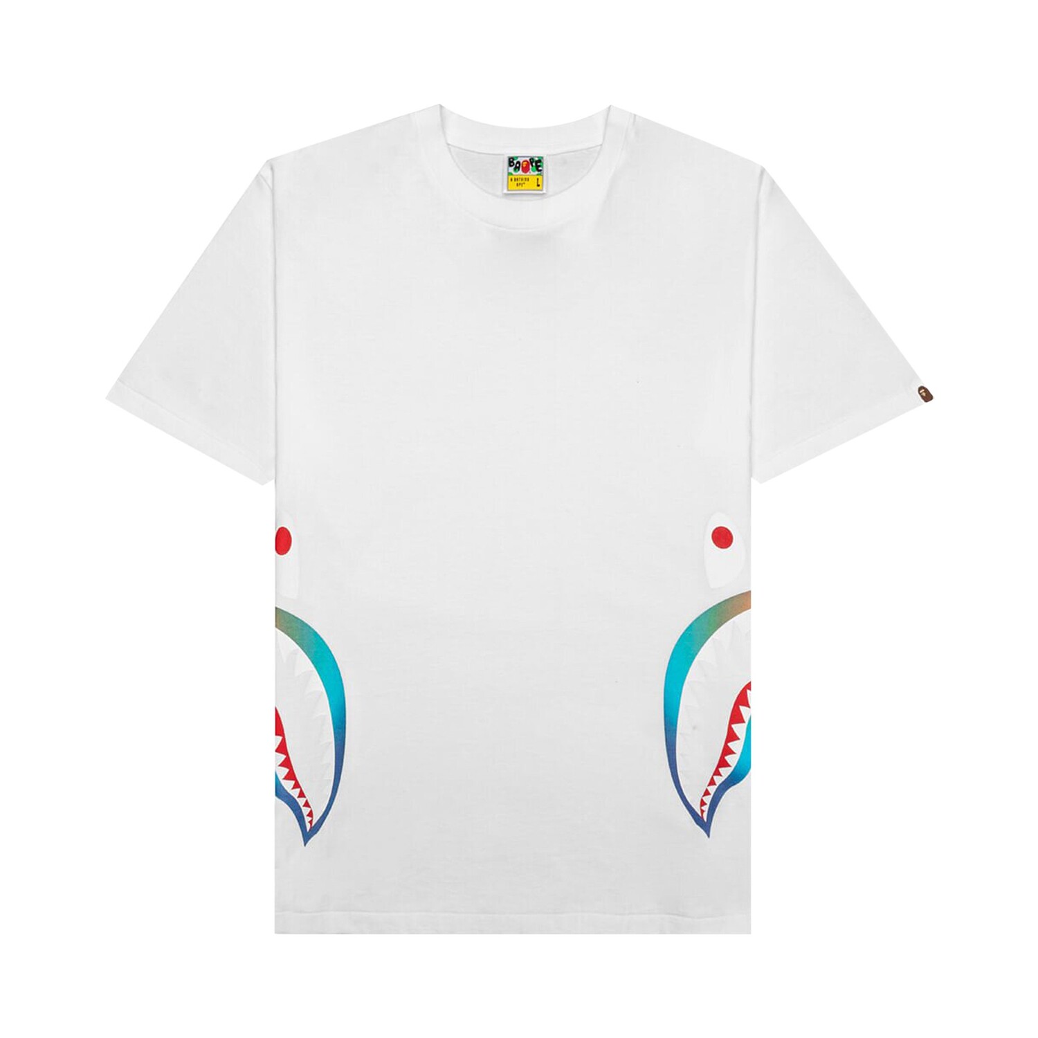 

Футболка BAPE Gradation Side Shark, Белая