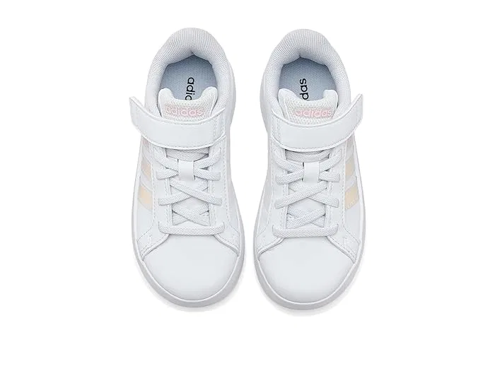 Кроссовки с ремешками Grand Court 3.0 Adidas Kids, White/Iridescent/White — фото 3