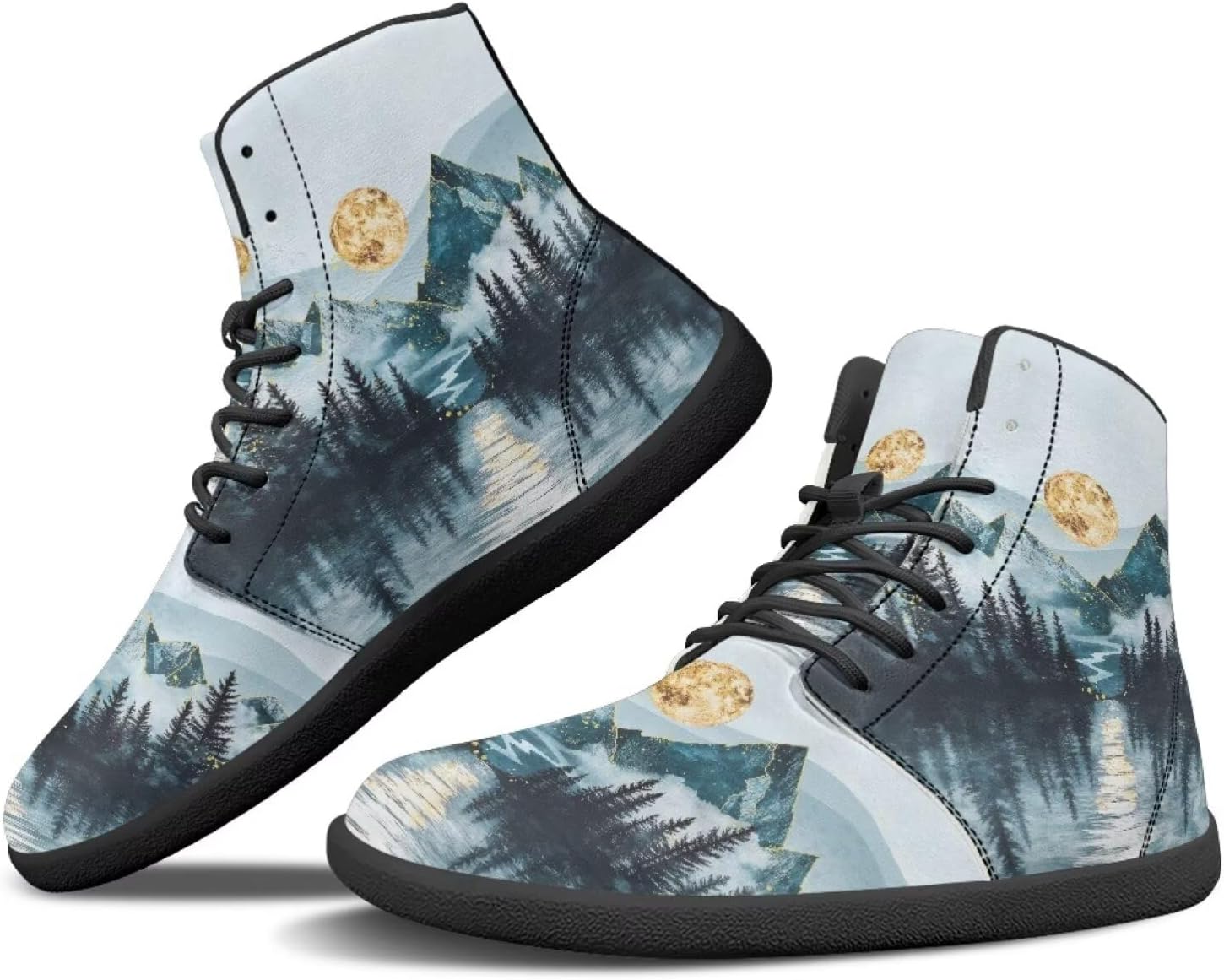 

Охотничьи ботинки Binienty Barefoot для мужчин и женщин, водонепроницаемые, из искусственной кожи, высокие, с поддержкой лодыжки, спортивная обувь, Snowy Mountain Forest