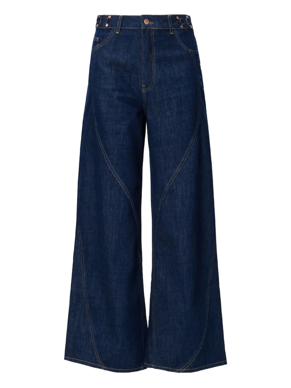 

Джинсы с изогнутыми швами No44, синий