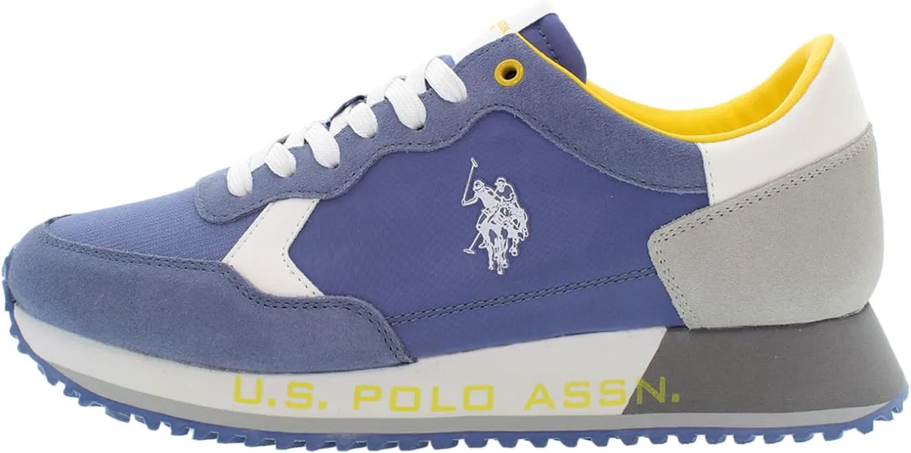 Мужские текстильные кроссовки US Polo Assn. CLEEF006M/5NS1 U.S. Polo Assn., Light Blue, White, Grey, Yellow