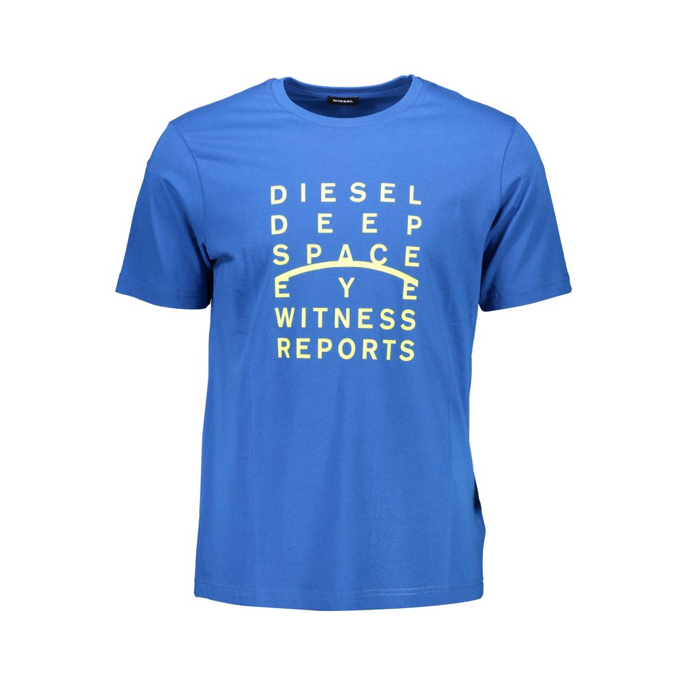 

Синяя хлопковая мужская футболка Diesel