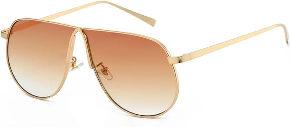 

Винтажные большие металлические женские солнцезащитные очки, модные мужские солнцезащитные очки с градиентным переходом защиты UV400 в стиле панк TVTBBVV, Golden Tea Gradient