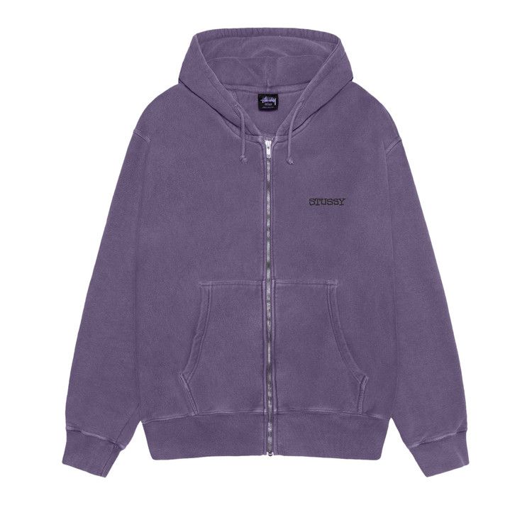 

Худи Stussy Jumbo Zip Hoodie Pigment Dyed, Grape