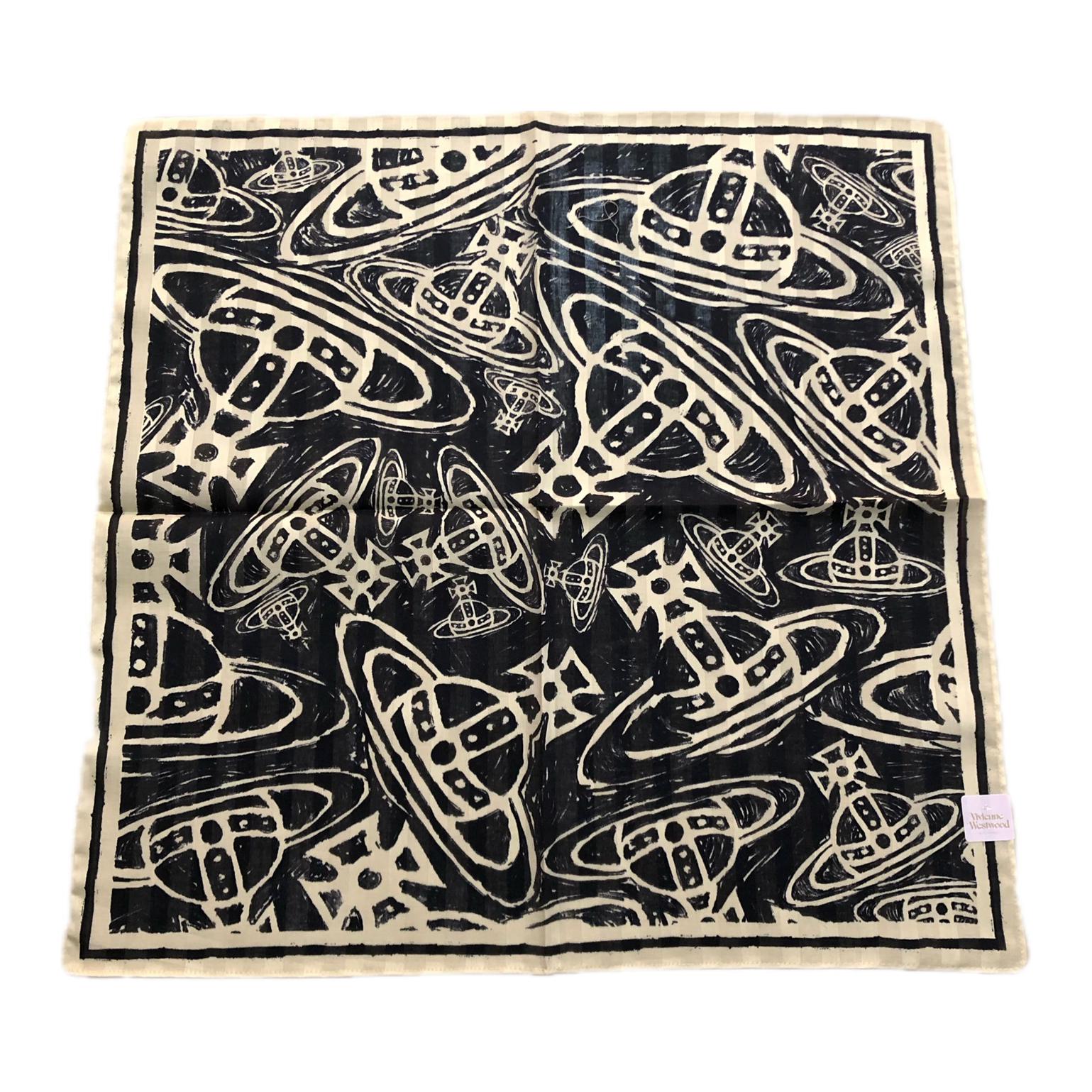 

Vivienne Westwood Хлопковый шелковый шарф унисекс черный, Black