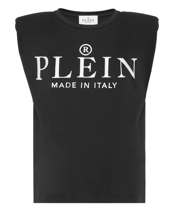 

Майка с подплечниками Philipp Plein, черный