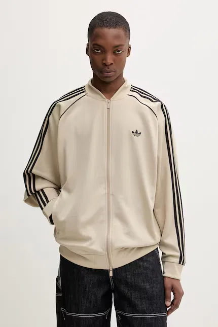 Олимпийка из мягкой джинсы Adidas Originals, бежевый