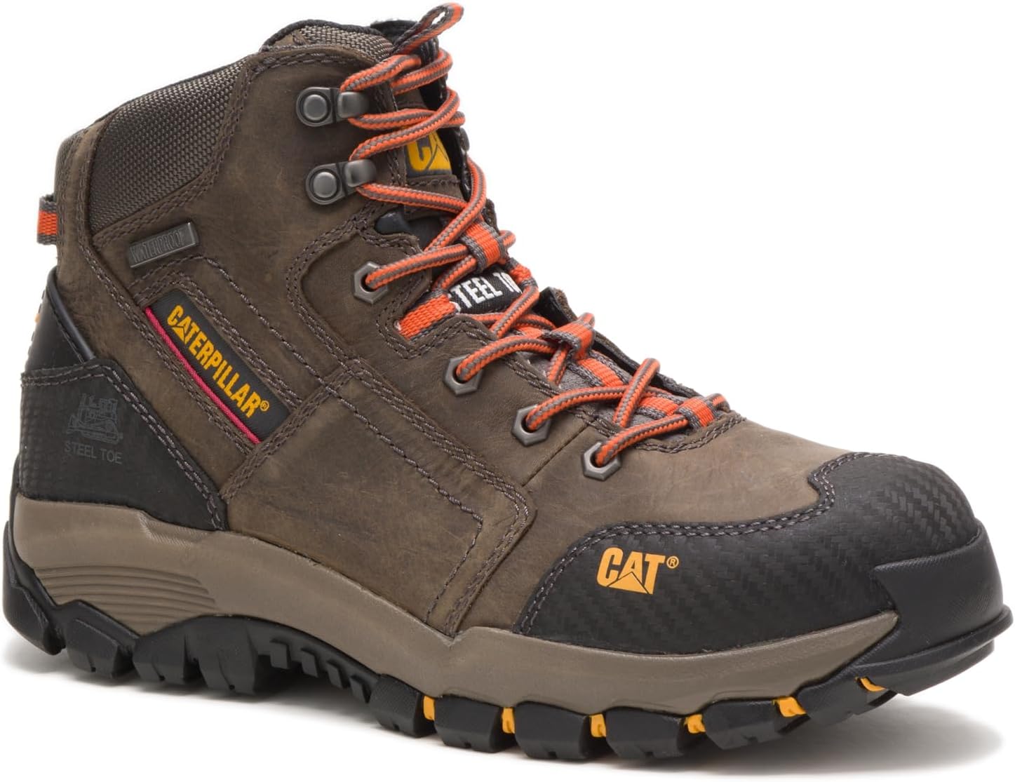 Мужские ботинки Cat Footwear Navigator Mid 15 см водонепроницаемые с стальным носком, серый — фото 2