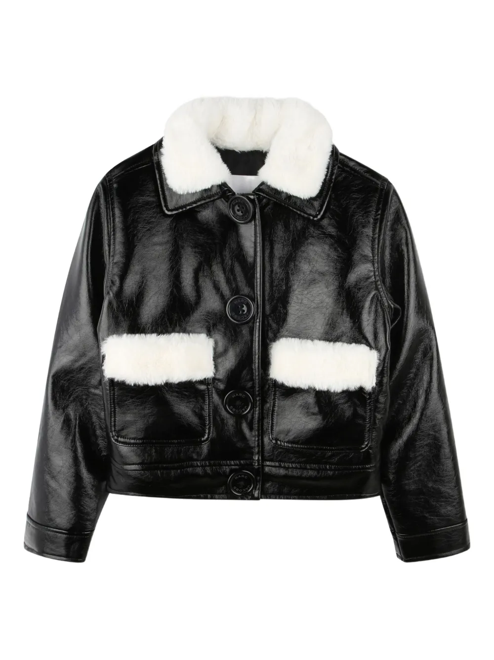 

Куртка с воротником из искусственного меха Marc Jacobs Kids, черный