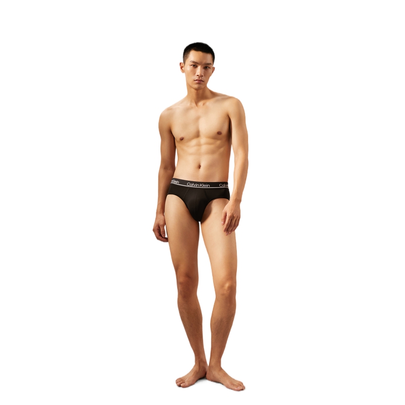Комплект трусов Calvin Klein Briefs, 3 предмета, космический черный/небесно-голубой/вишнево-красный — фото 4