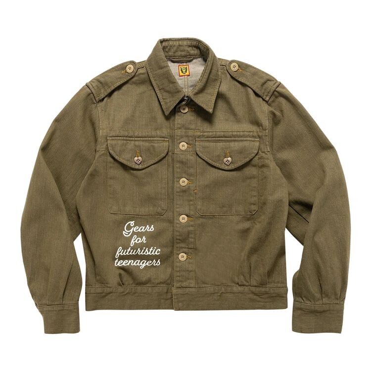 

Куртка Human Made Military Denim Jacket Olive Drab, зеленый