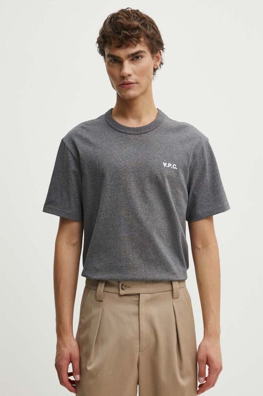 

Хлопковая футболка свободного кроя petit vpc A.P.C., серый