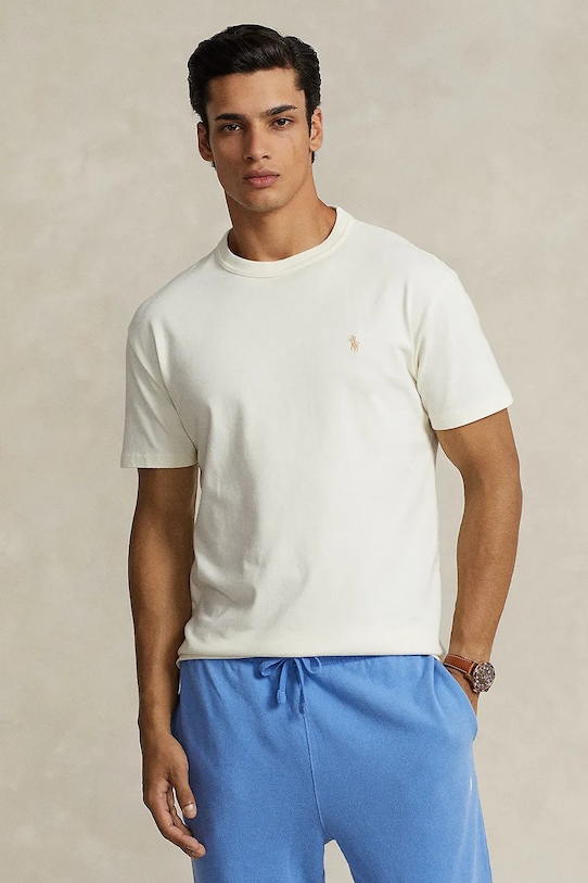

Хлопковая футболка Polo Ralph Lauren, бежевый