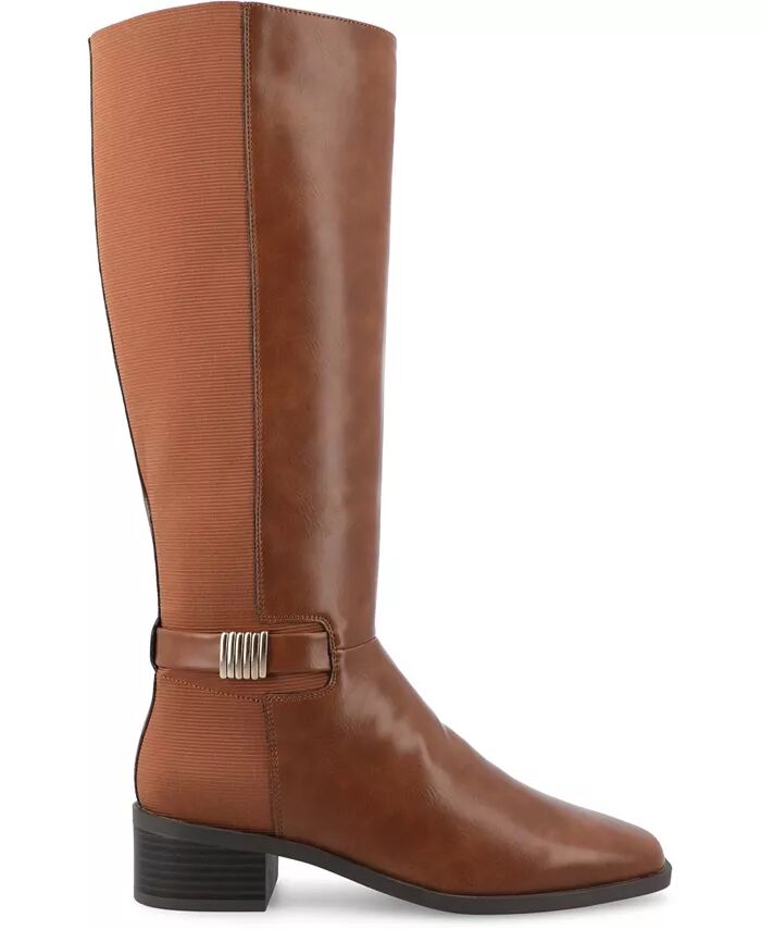 Женские сапоги Londyn Wide Width до колена для верховой езды Journee Collection, коричневый — фото 2