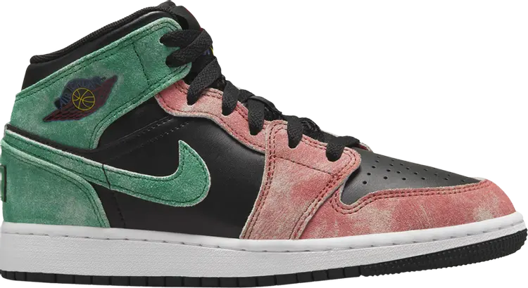 

Кроссовки Air Jordan 1 Mid SE GS 'MJ's Playground', черный
