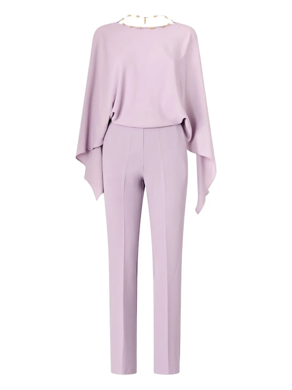 

Комбинезон с открытой спиной и драпировкой Pinko, фиолетовый