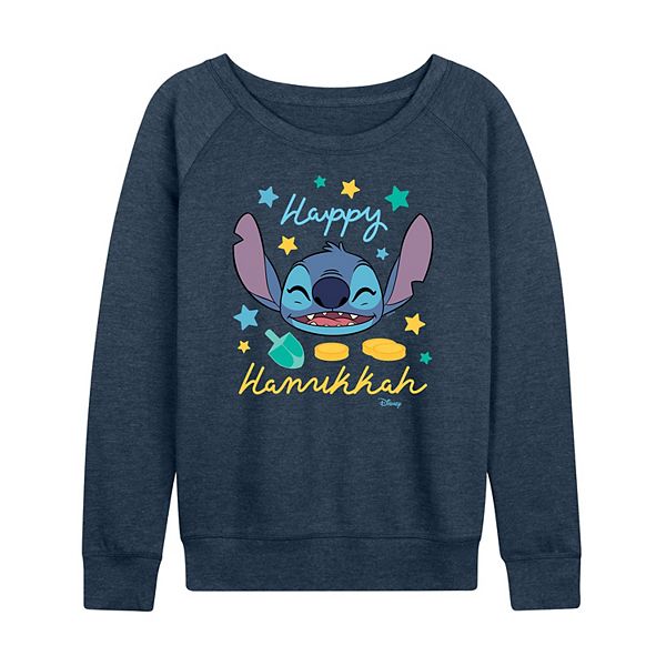 

Женская футболка Lilo & Stitch Happy Hanukkah Stitch с длинным рукавом из френч терри Disney, Heather Indigo, Фиолетовый, Женская футболка Lilo & Stitch Happy Hanukkah Stitch с длинным рукавом из френч терри Disney, Heather Indigo