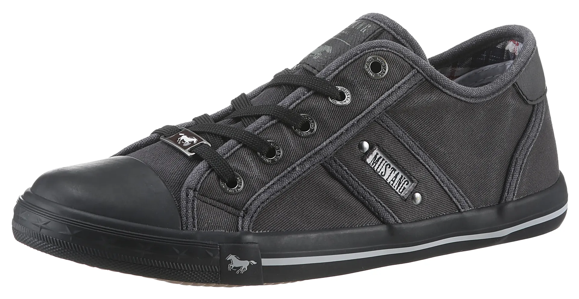 

Кроссовки Mustang Shoes с фирменной этикеткой Mustang, повседневная обувь, полуботинки, туфли на шнуровке, черный