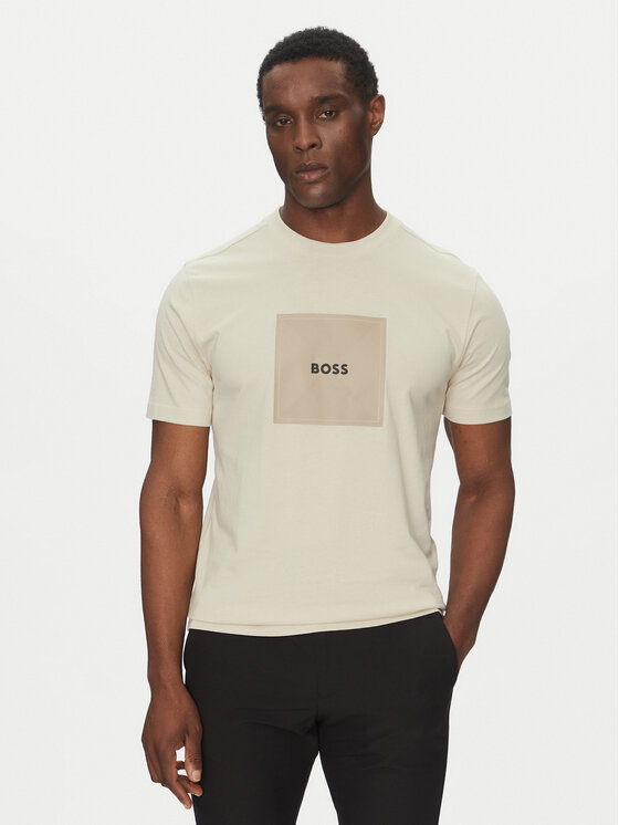 

Футболка обычного кроя Logo 50538096 Boss, бежевый