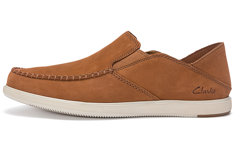 

Мужские повседневные туфли Bratton Slip цвета темной умбры Clarks, Dark Umber