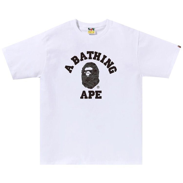 

Футболка BAPE Layered Line Camo College 'White/Black', белый