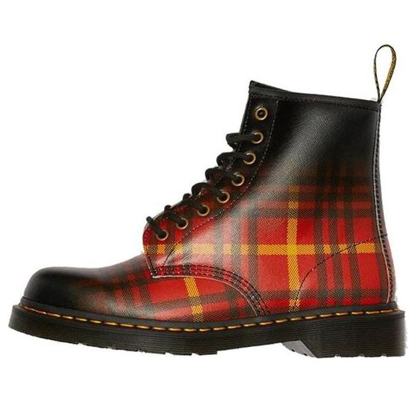 

Ботинки Dr. Martens 1460 Tartan Leather Boots Black/Orange/Red 25754102, черный