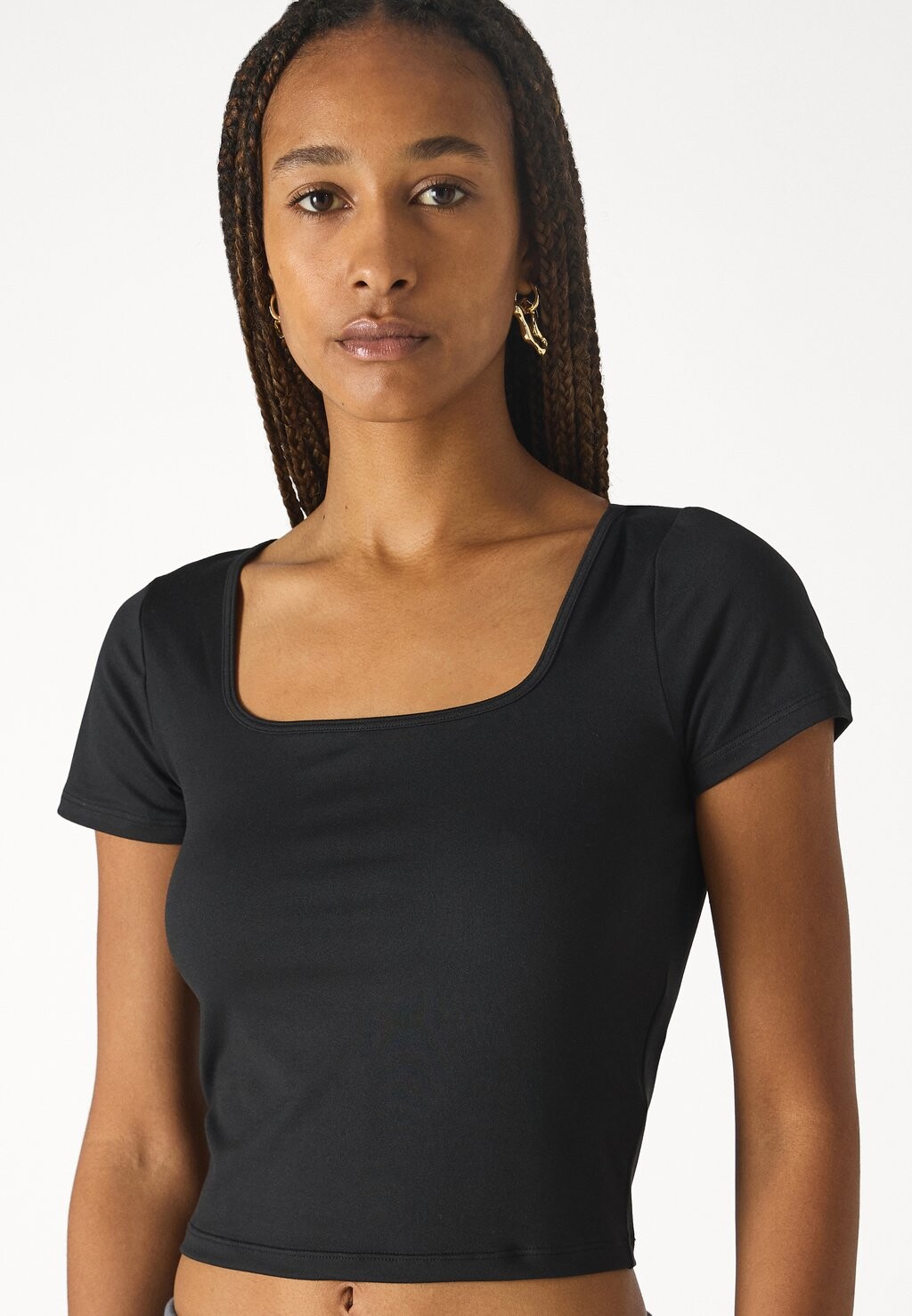 

Базовая футболка SEAMLESS DOUBLE SQUARE Hollister Co., черный